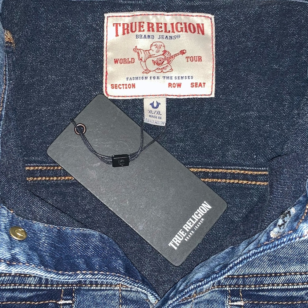 True Religion Women's Jesse Dark Blue Denim Jacket - Picture 8 of 9